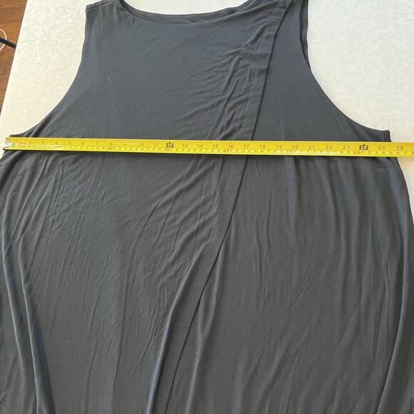 J Jill Wearever Collection Layered Maxi Dress Womens 3X Black Sleeveless Stretch - Picture 10 of 13